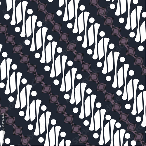 Batik Parang Jogja, Indonesian motif, Batik is a technique of wax-resist dyeing applied to whole cloth. Geometric ethnic pattern traditional Design for background, fabric, vector illustration - Vector