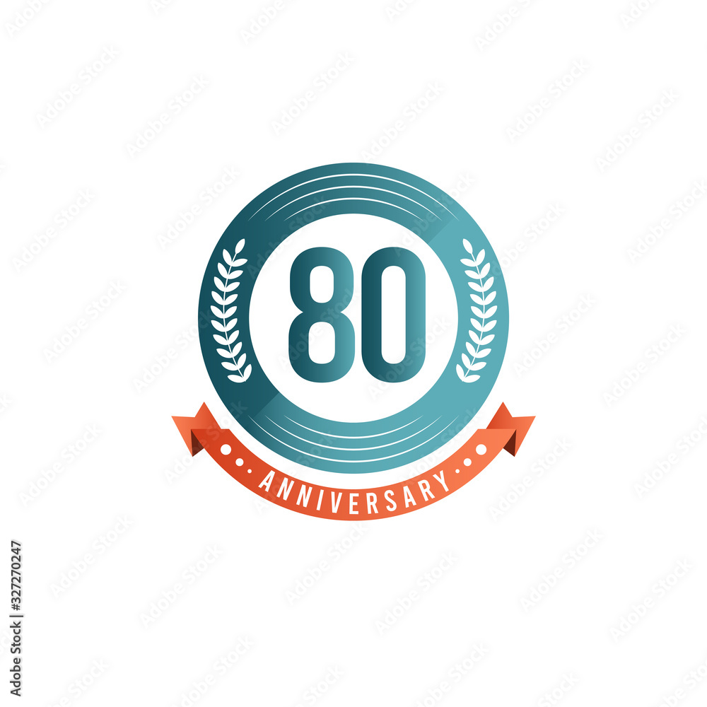 80 Years Anniversary Celebration Vector Template Design Illustration 80 Years Anniversary Celebration Vector Template Design Illustration