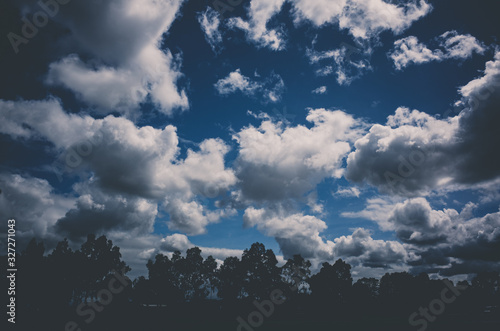 dramatic sky with clouds