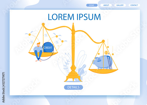Vintage Golden Scales as Symbol Complicated Financial Decision, Whether to Borrow Money from Bank or to Wait with Plan Realization Till Wherewithal Is Accumulated. Infomercial Banner with Copy Space.