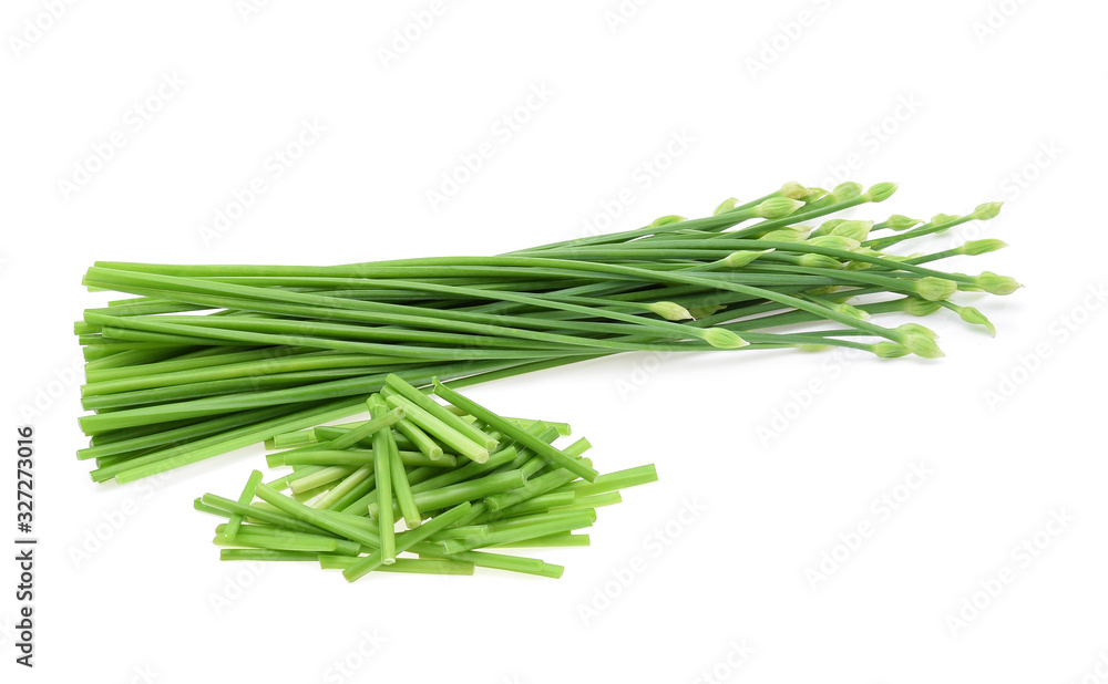 Chives flower or chinese chive isolated on white background Chives flower or chinese chive isolated on white background