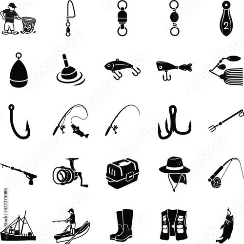 Fishing vector icons
