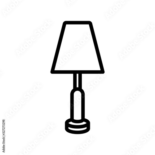bedside lamp icon vector template