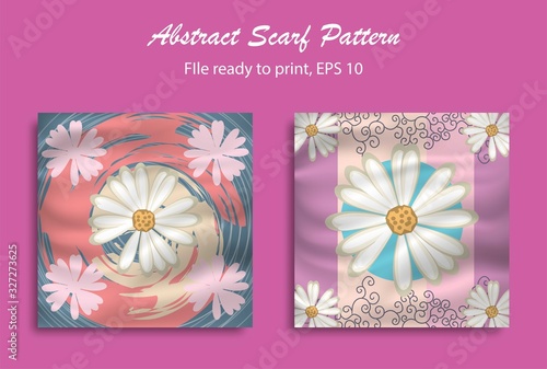 Abstract scarf pattern design for hijab, blanked, pillow, etc