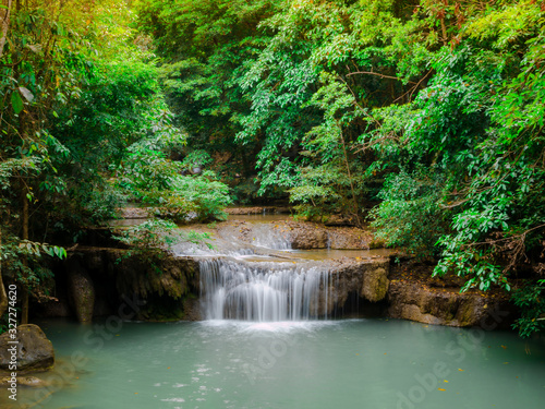 Erawan Natural Waterfall  Kanchanaburi  Thailand
