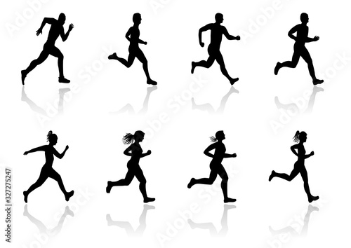 Sprinters Silhouette . vector file