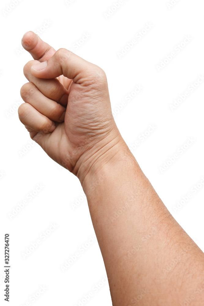 Male Asian hand gestures isolated over the white background. Grab with five fingers Action. Hook Pose. Male Asian hand gestures isolated over the white background. Grab with five fingers Action. Hook Pose.