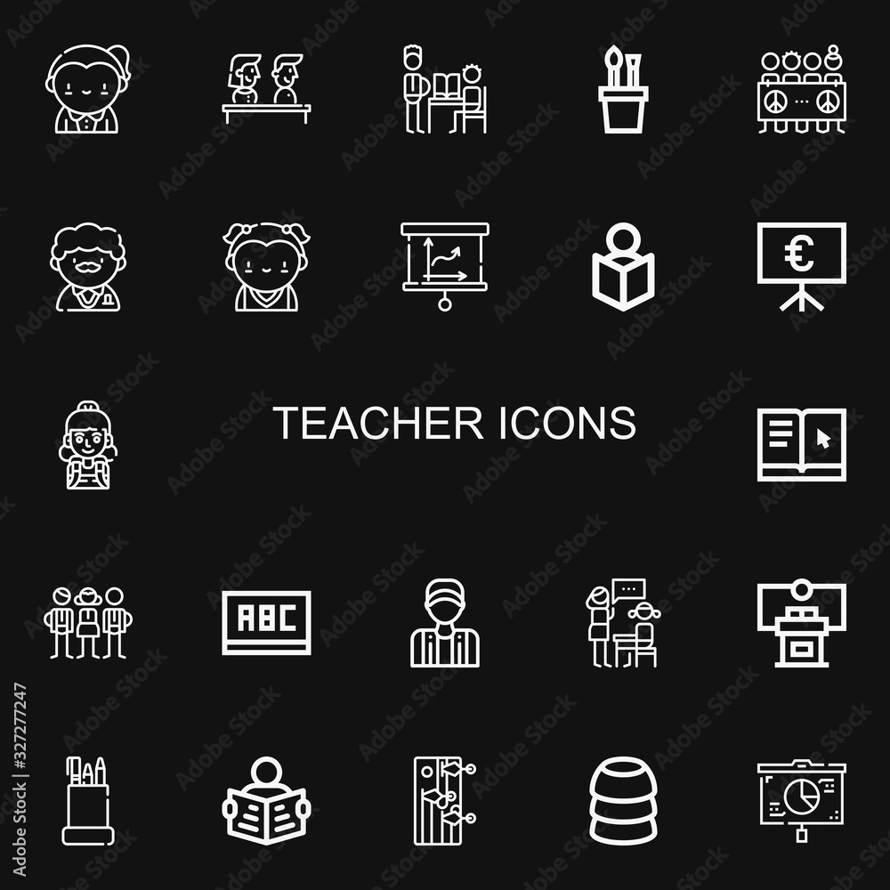 Editable 22 teacher icons for web and mobile Editable 22 teacher icons for web and mobile