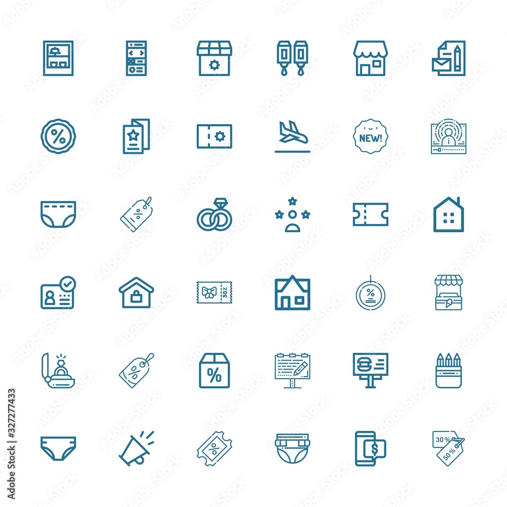 Editable 36 advertising icons for web and mobile Editable 36 advertising icons for web and mobile