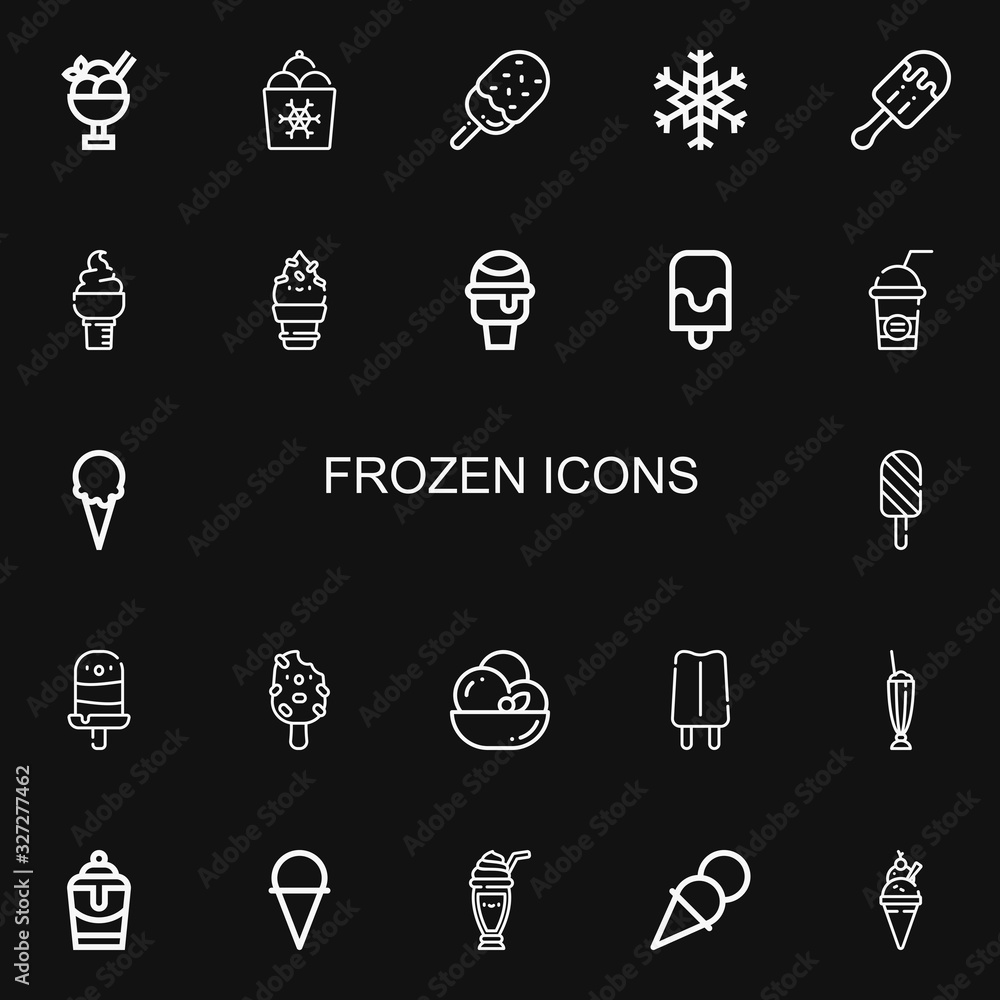 Editable 22 frozen icons for web and mobile Editable 22 frozen icons for web and mobile