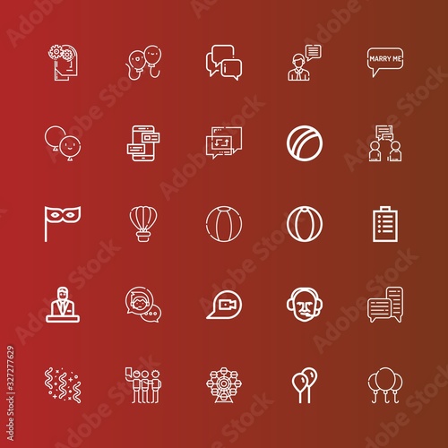 Editable 25 balloon icons for web and mobile photo