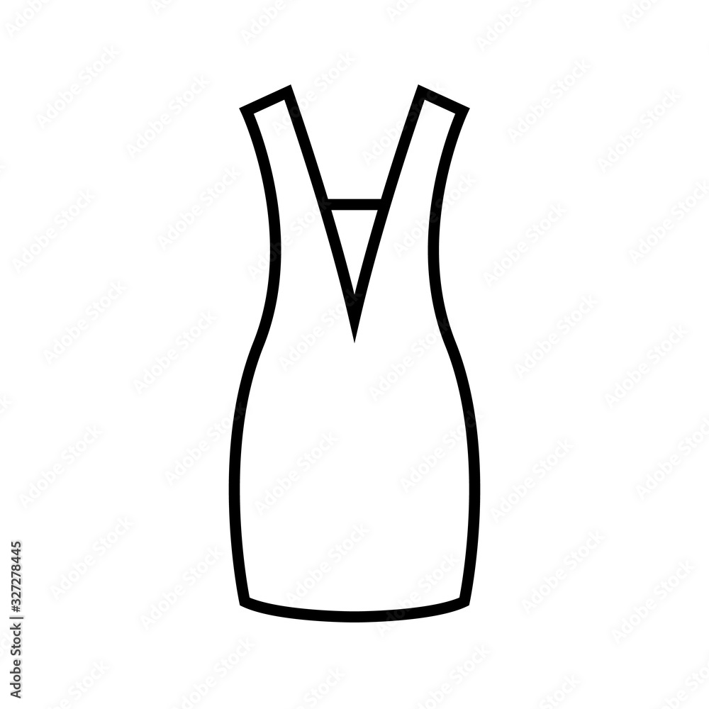 Little dress line icon, concept sign, outline vector illustration, linear symbol. Little dress line icon, concept sign, outline vector illustration, linear symbol.