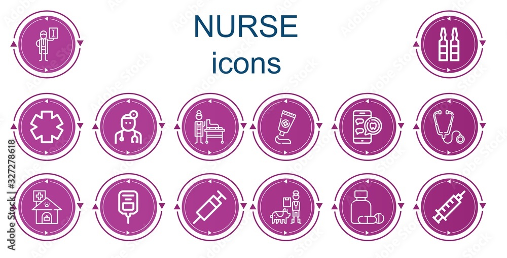 Editable 14 nurse icons for web and mobile Editable 14 nurse icons for web and mobile