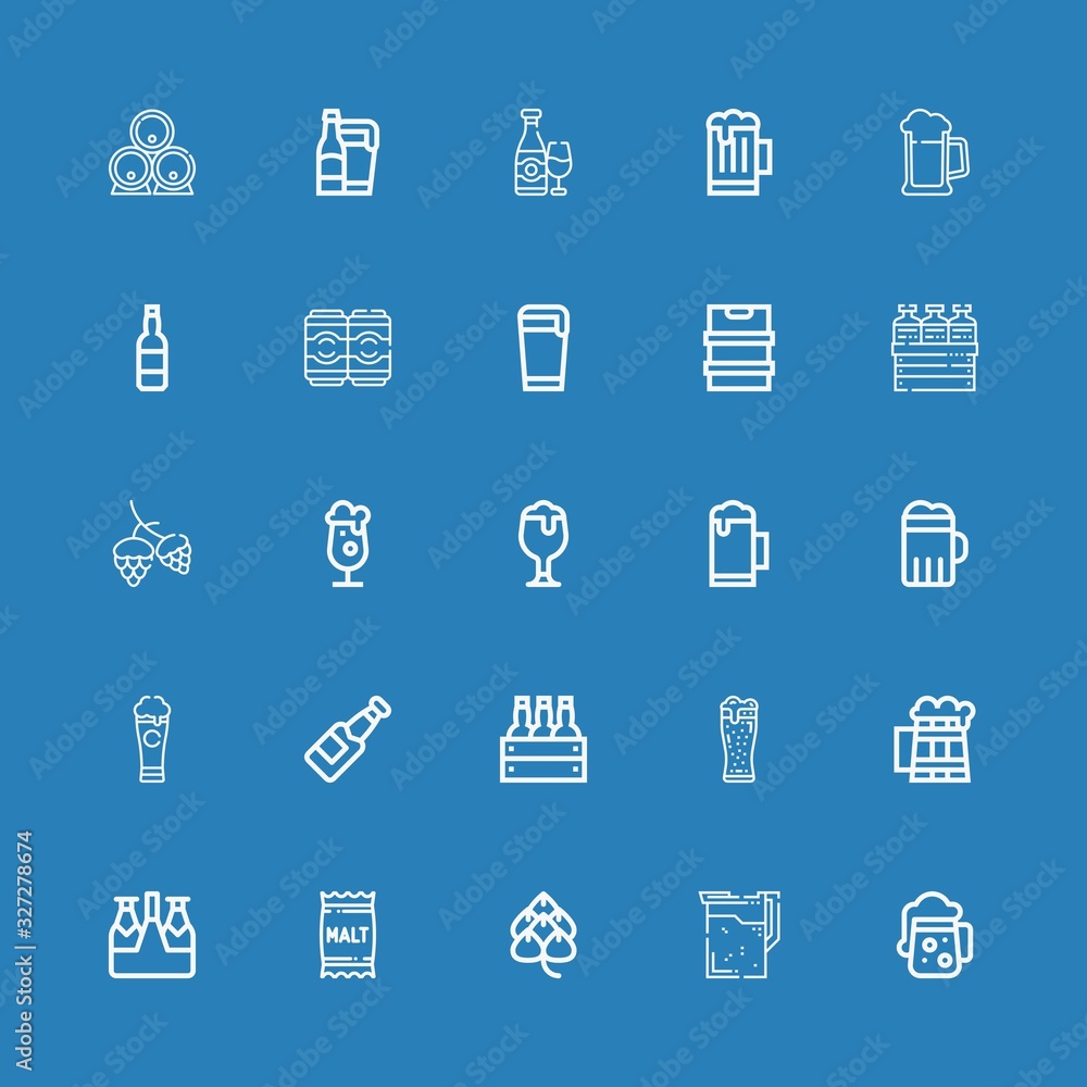 Editable 25 ale icons for web and mobile