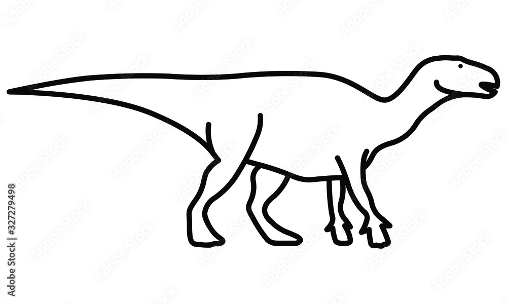 An illustration icon of a Iguanodon