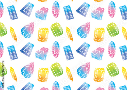 宝石イラスト背景パターン