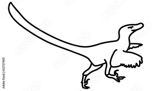 An illustration icon of a Velociraptor