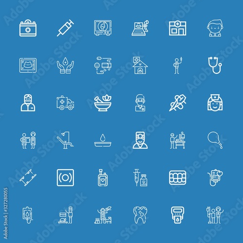 Editable 36 clinic icons for web and mobile