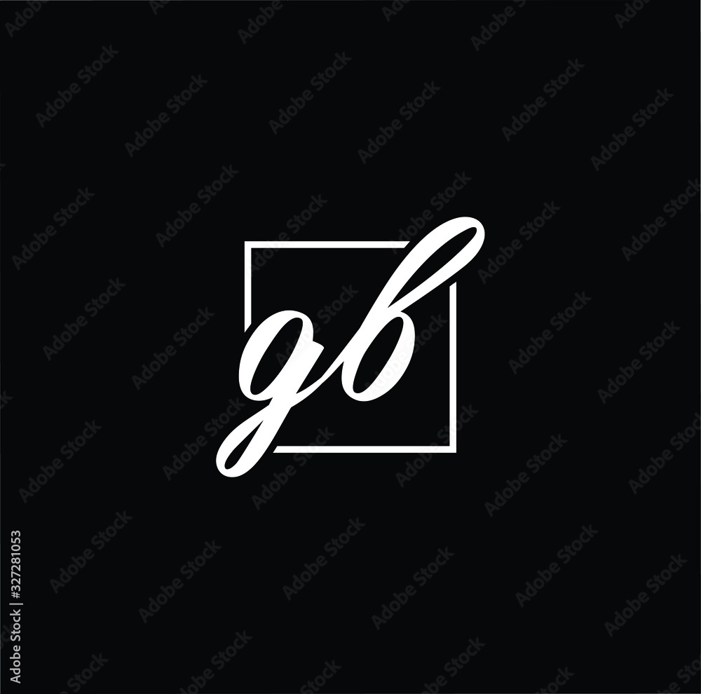 Initial based modern and minimal Logo. GB BG letter trendy fonts ...