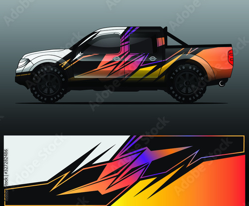 truck decal graphic wrap vector, abstract background