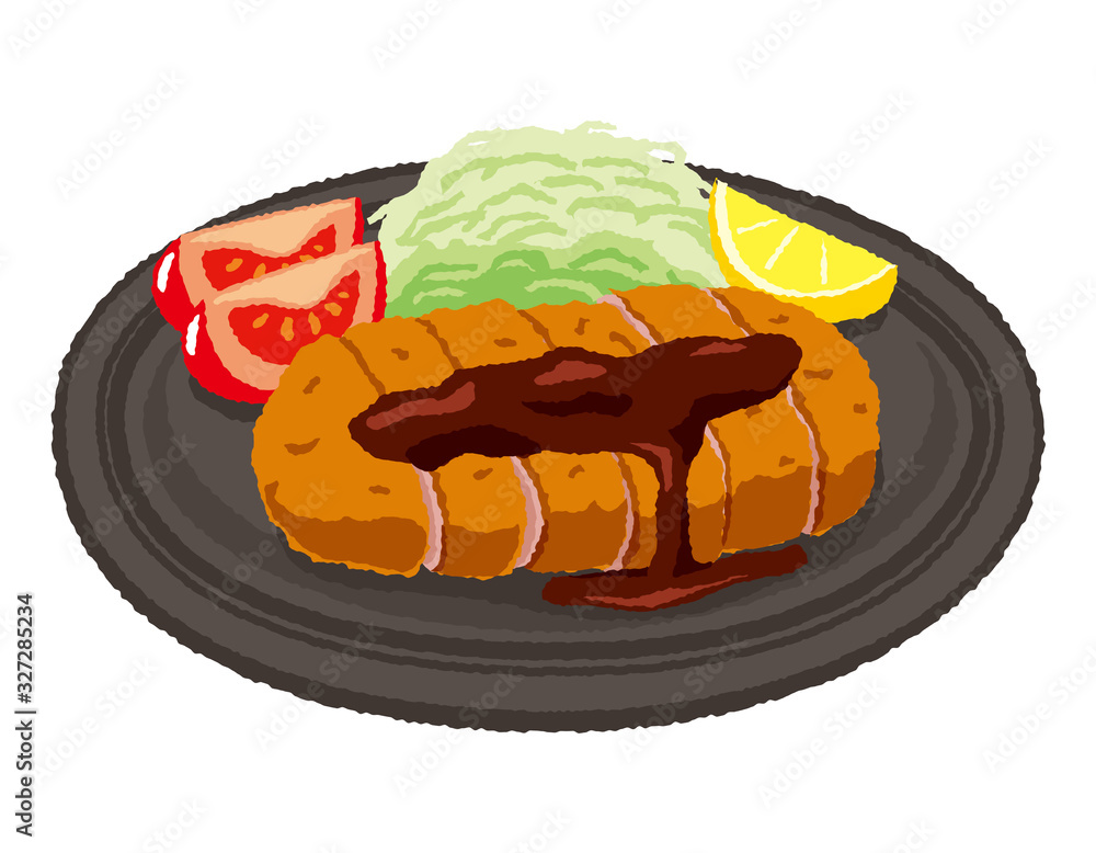 とんかつのイラスト Stock Vector Adobe Stock