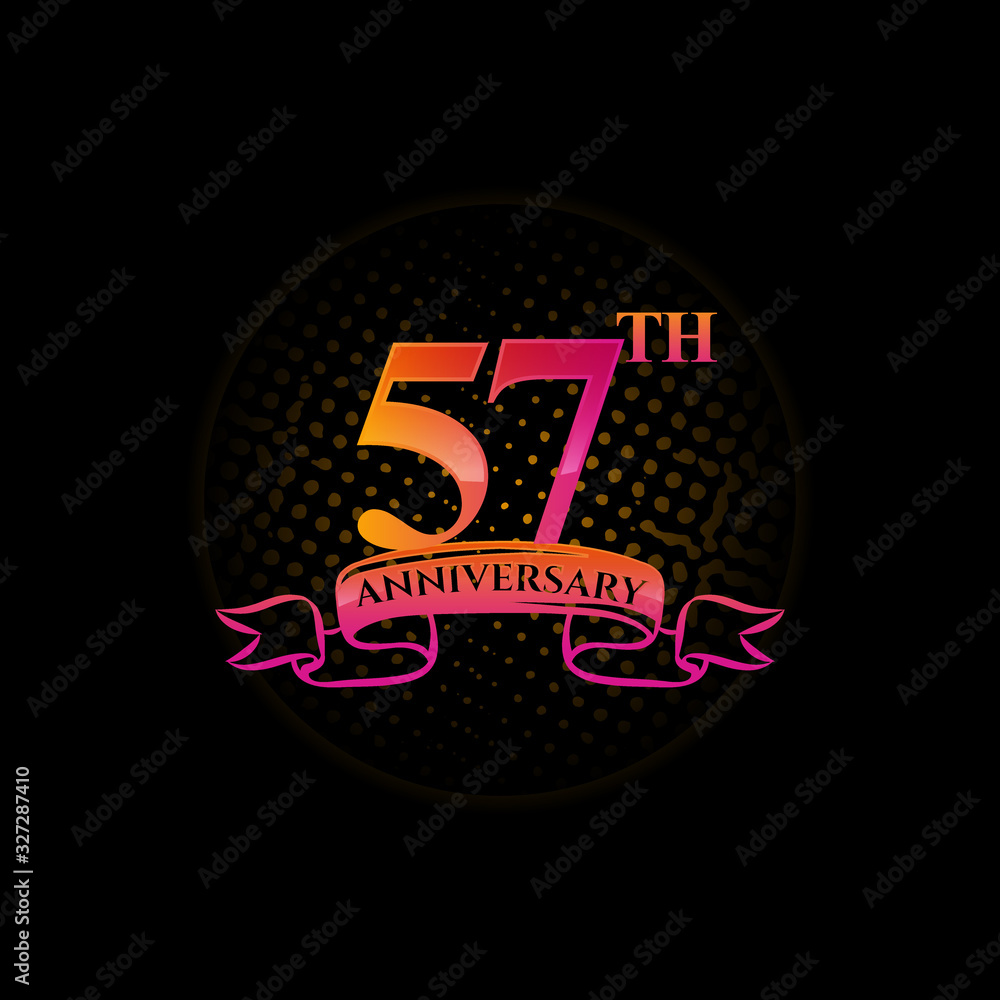 Logo 57th Anniversary Logo with a circle and number 57 in it and