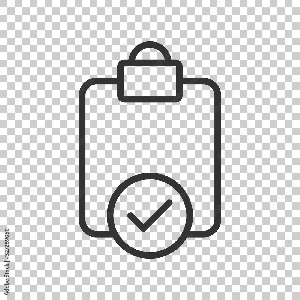 Document checkbox icon in flat style. Test vector illustration on white isolated background. Contract business concept. Document checkbox icon in flat style. Test vector illustration on white isolated background. Contract business concept.