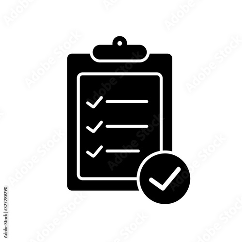 The checklist icon. Clipboard symbol. Flat Vector illustration