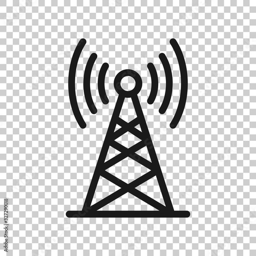 Wallpaper Mural Antenna tower icon in flat style