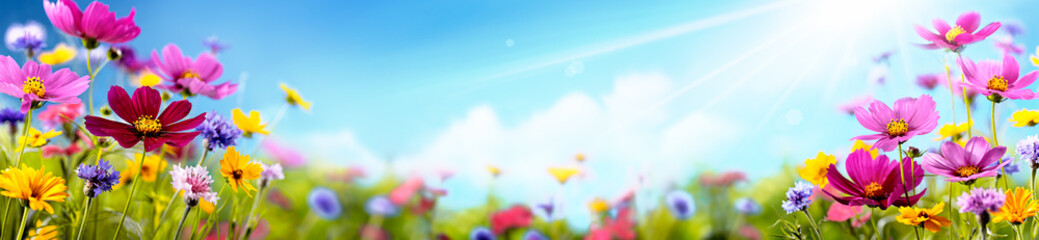 Cosmos flower in the field