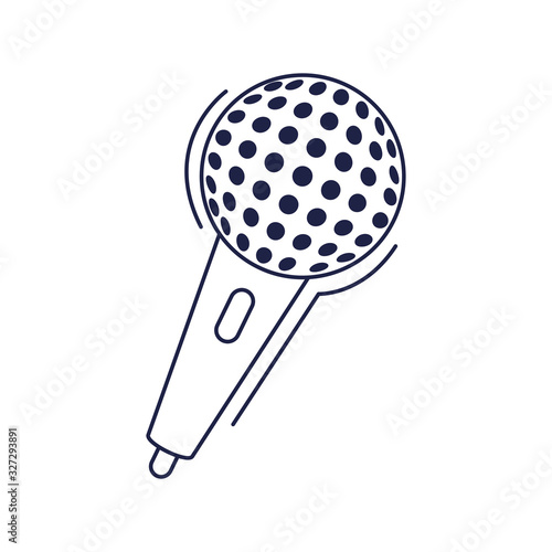 happy birthday, karaoke microphone music celebration party line style icon