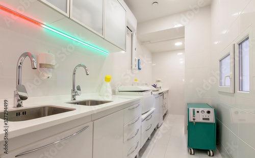 Tool disinfection room in modern dental office