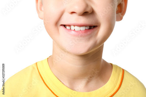Happy little boy with healt...