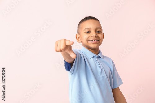 Happy African-American boy ...