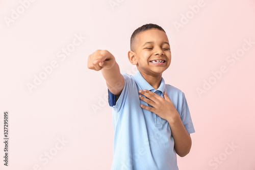 Happy African-American boy ...