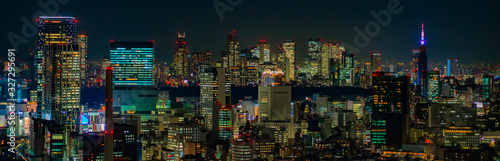 Night view of TOKYO JAPAN (Shibuya & Shinjuku)	 photo