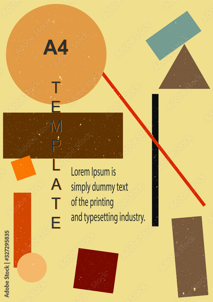 Abstract geometric pattern with background vector. А4 suprematism avant-garde template. Abstract geometric pattern with background vector. А4 suprematism avant-garde template.