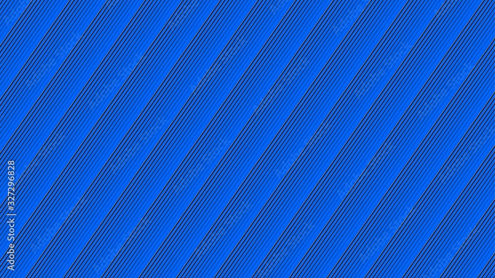 Abstract background - parallel black lines on blue colored background - 3D illustration