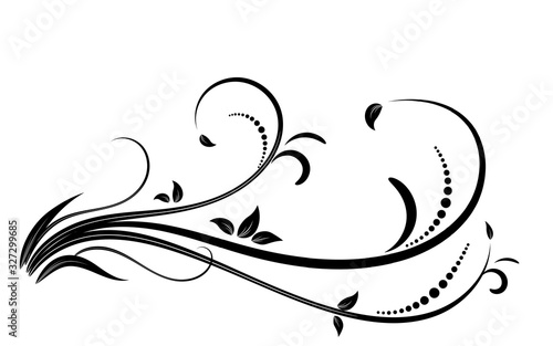 Floral elements design, luxury ornamental graphic element border, swirls flowers,foliage swirl decorative design for page decoration cards, wedding, banner, logos, frames, labels, cafes, boutiques