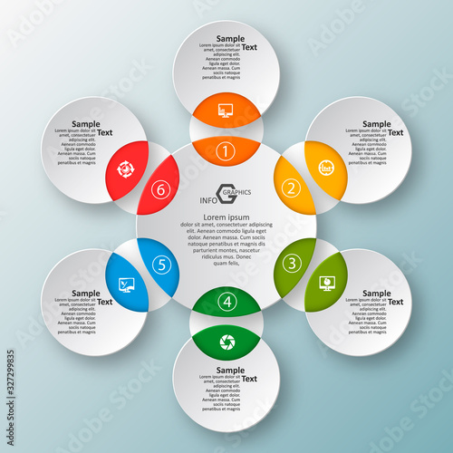 Abstract 3D Paper Infographics. Business template .Vector illustration