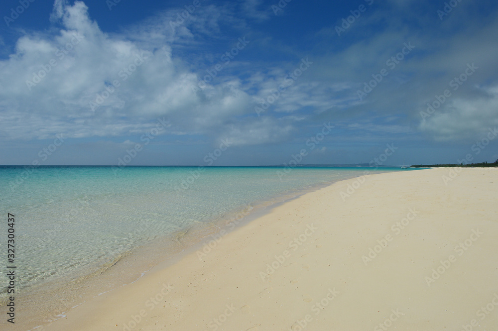 エメラルドグリーンの海と白い砂浜 エメラルドグリーンの海と白い砂浜