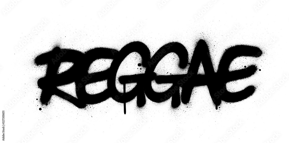 graffiti reggae word sprayed in black over white graffiti reggae word sprayed in black over white