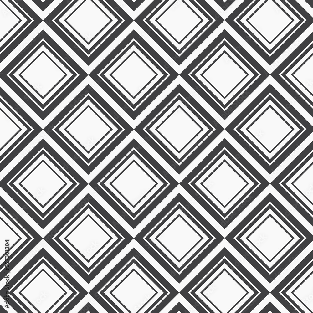 Geometric vector pattern, repeating linear square or diamond shape in thick and thin line. Pattern is clean for design, fabric, wallpaper, printing. Pattern is on swatches panel. Geometric vector pattern, repeating linear square or diamond shape in thick and thin line. Pattern is clean for design, fabric, wallpaper, printing. Pattern is on swatches panel.