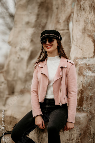 Girl having fun in nature