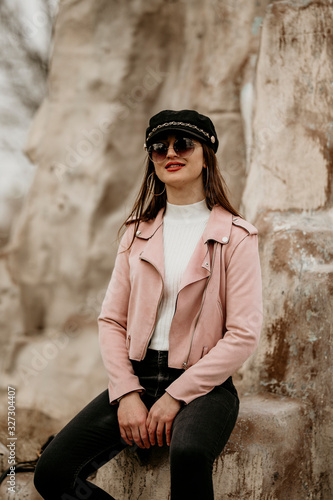 Girl having fun in nature