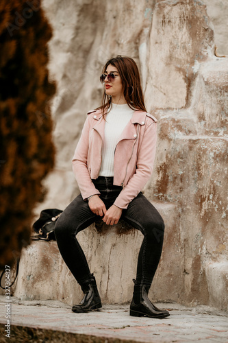 Girl having fun in nature