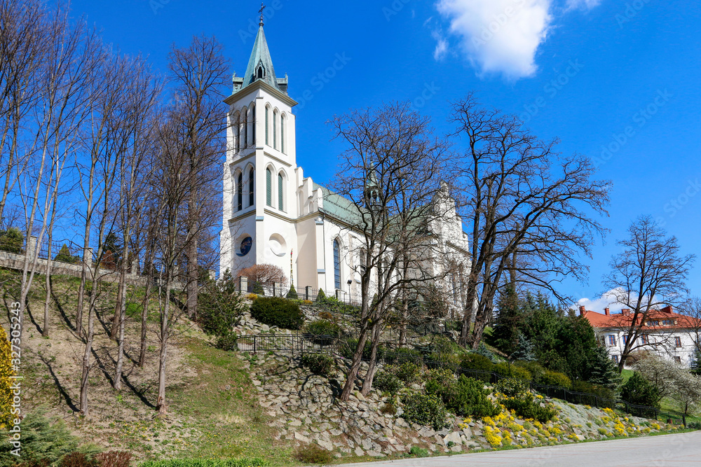 Fototapeta premium MSZANA DOLNA, POLAND - APRIL 07, 2019: The Michael Archangel church