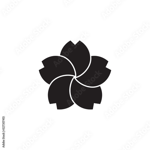 sakura flower icon logo vector