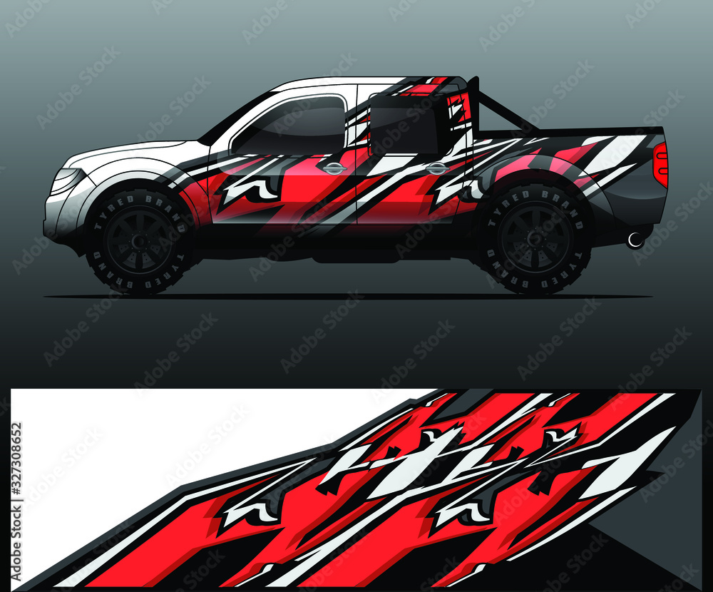 truck decal graphic wrap vector, abstract background truck decal graphic wrap vector, abstract background