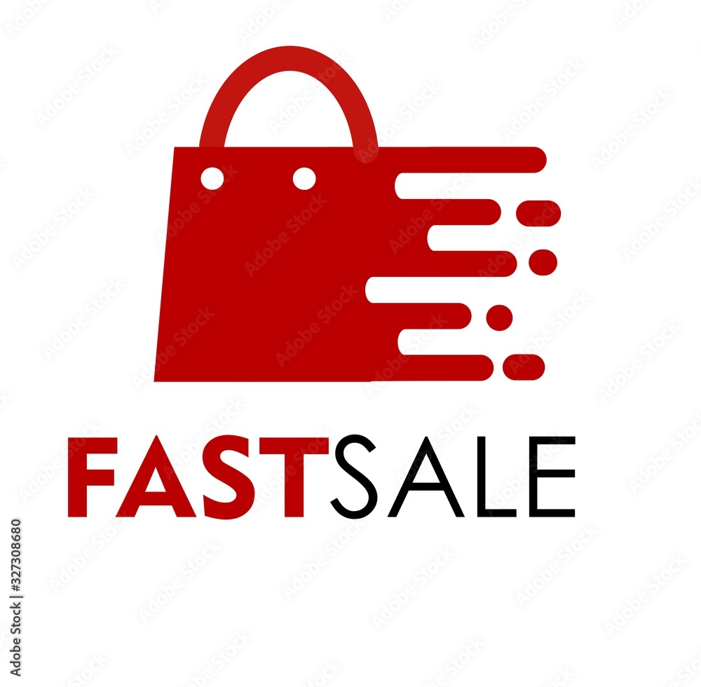 fast sale logo design concept isoltaed on white backgrond fast sale logo design concept isoltaed on white backgrond